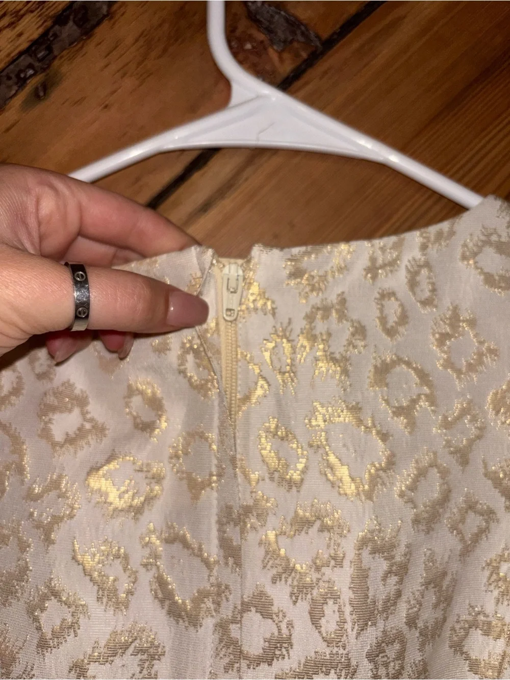 Lilly Pulitzer Formal Ivory and Gold Leopard Bubble Dress